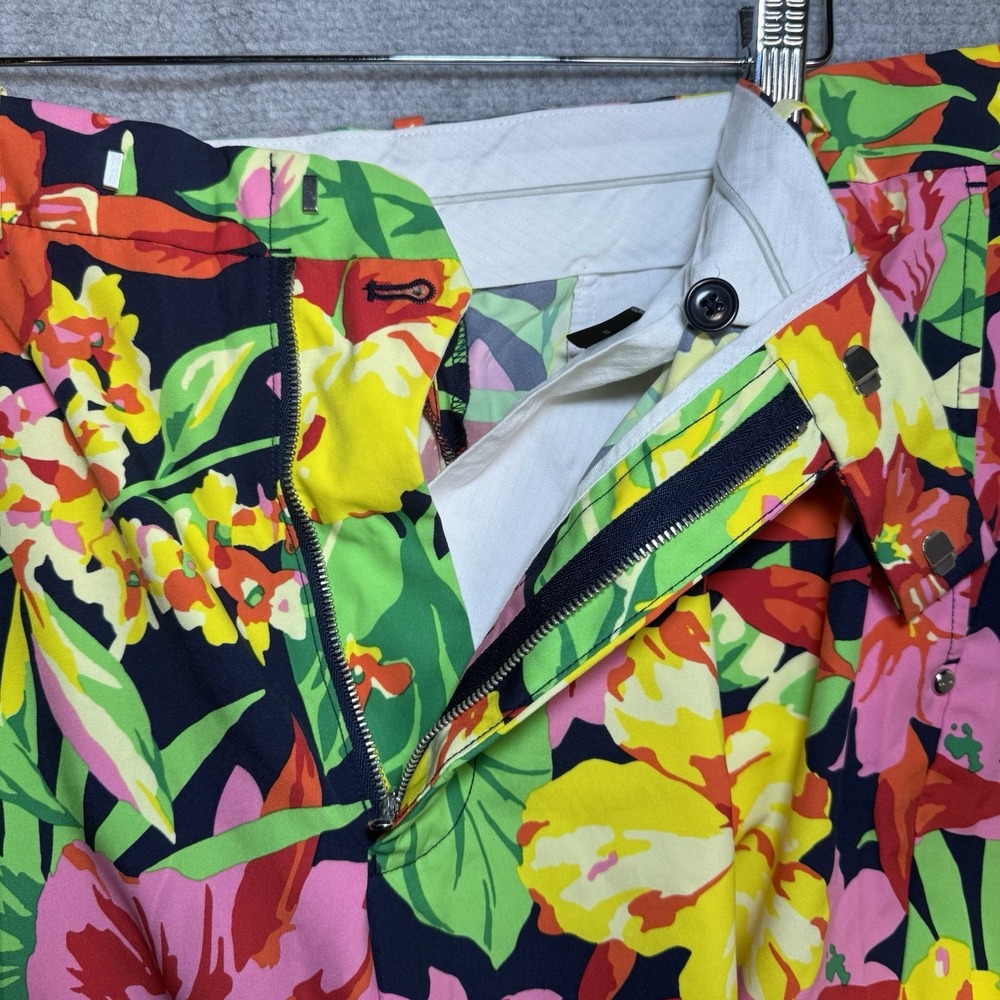 RLX Polo Ralph Lauren Golf Shorts Mens Size 36 Navy & Floral Print Performance - Picture 2 of 5
